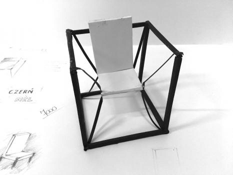 Papieroplastyka krzesło.